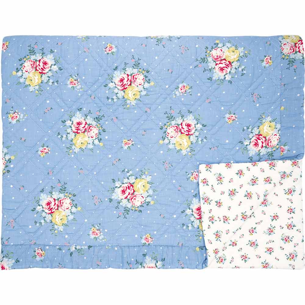 GreenGate - Laura Tagesdecke dusty blue 140 x 220 cm