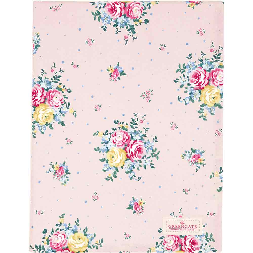 GreenGate - Laura Tischdecke pale pink 100 x 100 cm