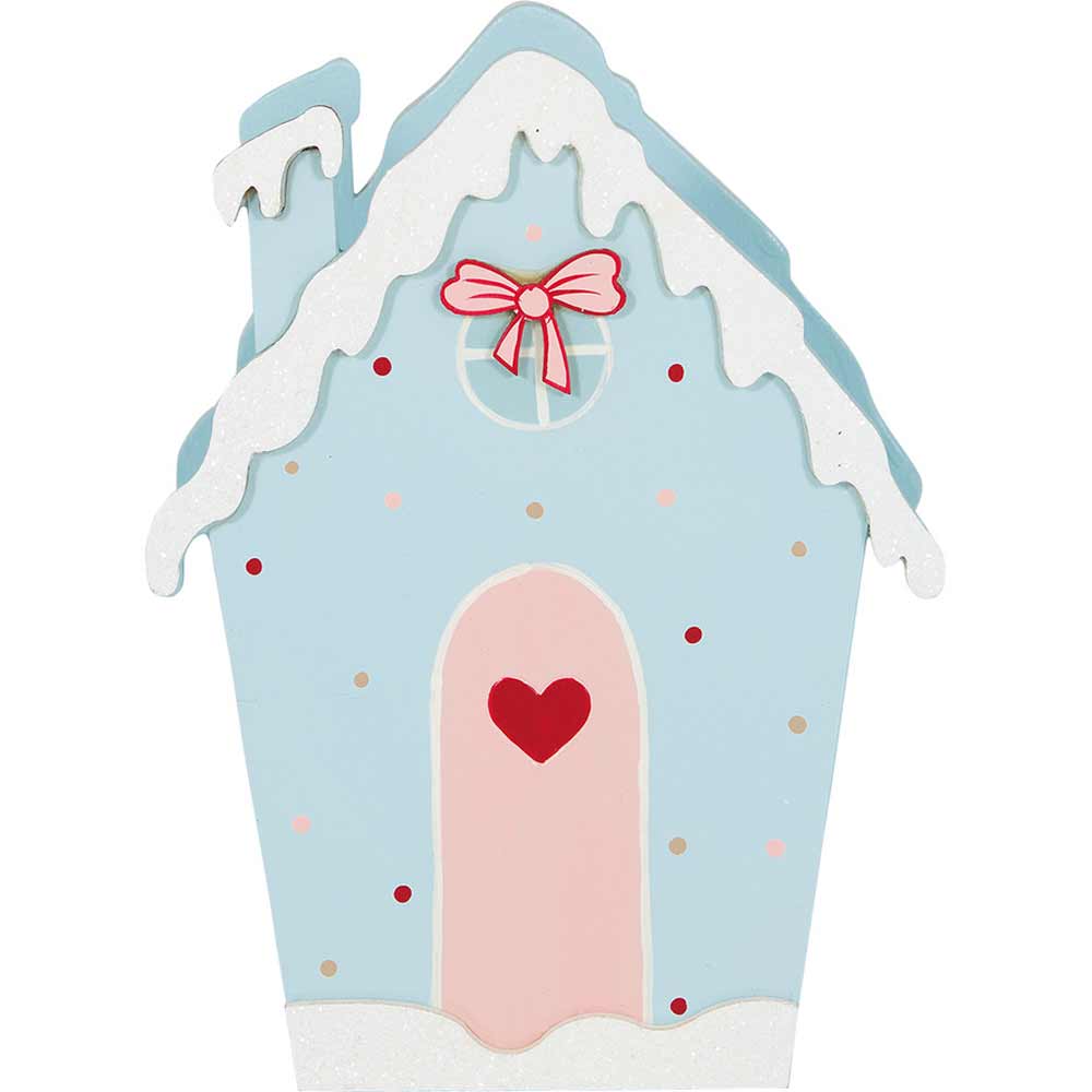 GreenGate - Laura Weihnachtshaus aus Holz pale blue medium