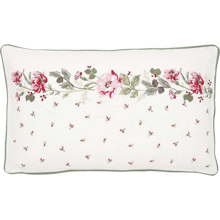 GreenGate - Leonora Kissenbezug mit Stickerei white 30 x 50 cm
