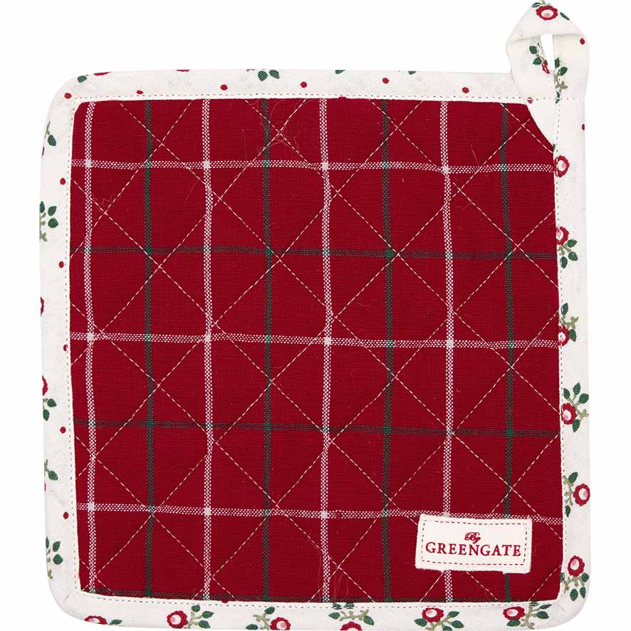 GreenGate - Lyla check Topflappen red 2er-Set