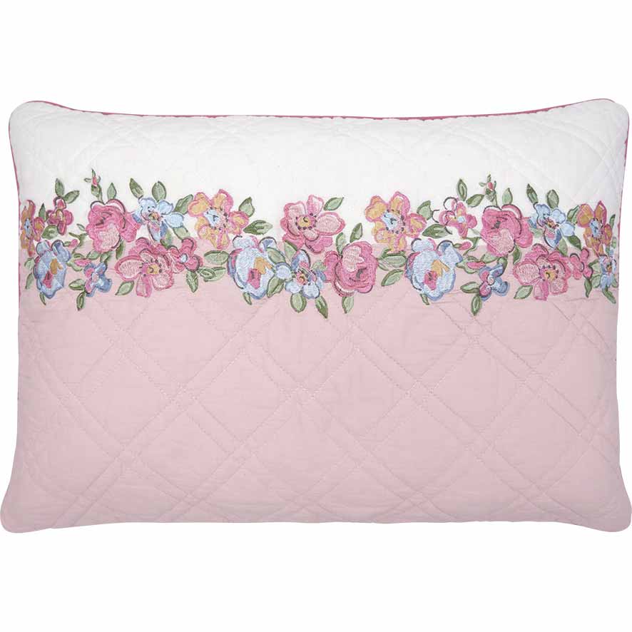 GreenGate - Madison Kissenbezug white mit Stickerei 40 x 60 cm