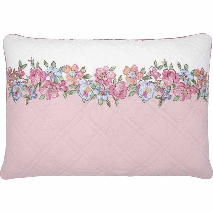 GreenGate - Madison Kissenbezug white mit Stickerei 40 x 60 cm