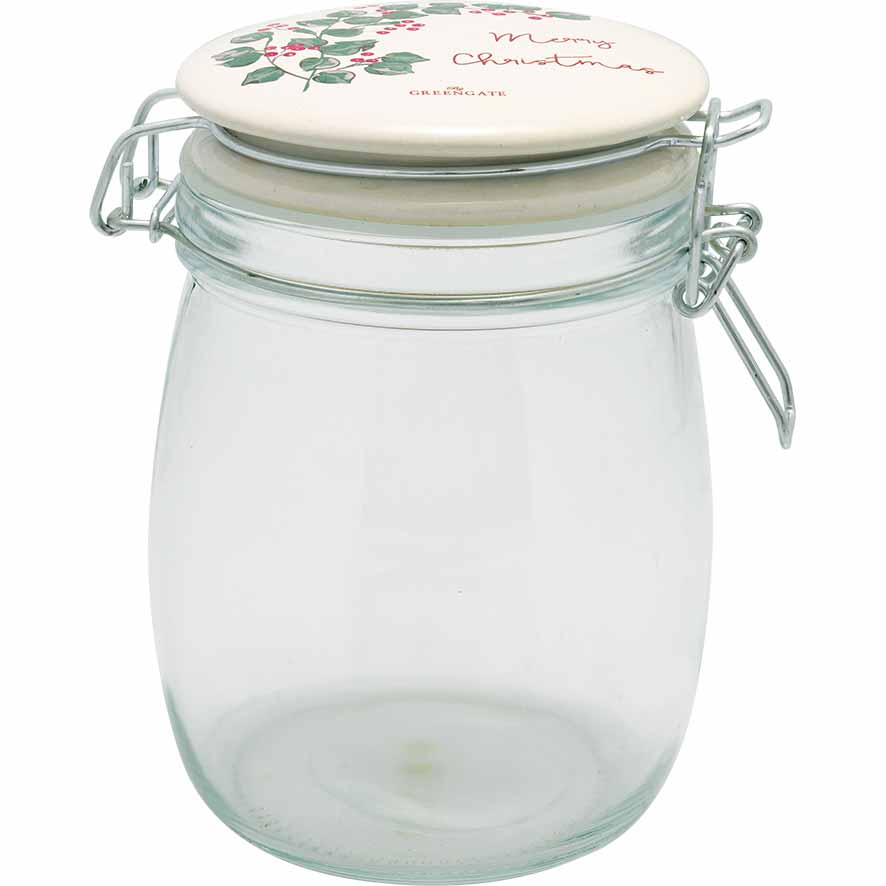 GreenGate - Merry christmas Aufbewahrungsglas white 0,75L
