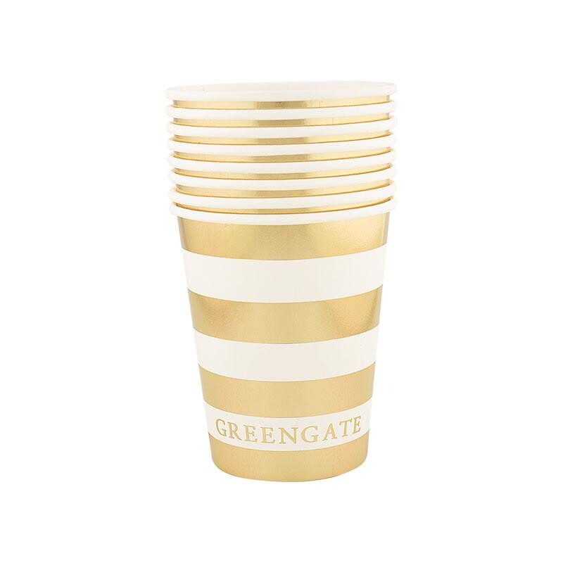 GreenGate - Pappbecher Gold 8er Set