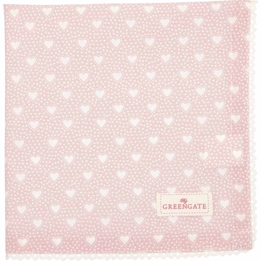 GreenGate - Penny Stoffserviette mit Spitze pale pink