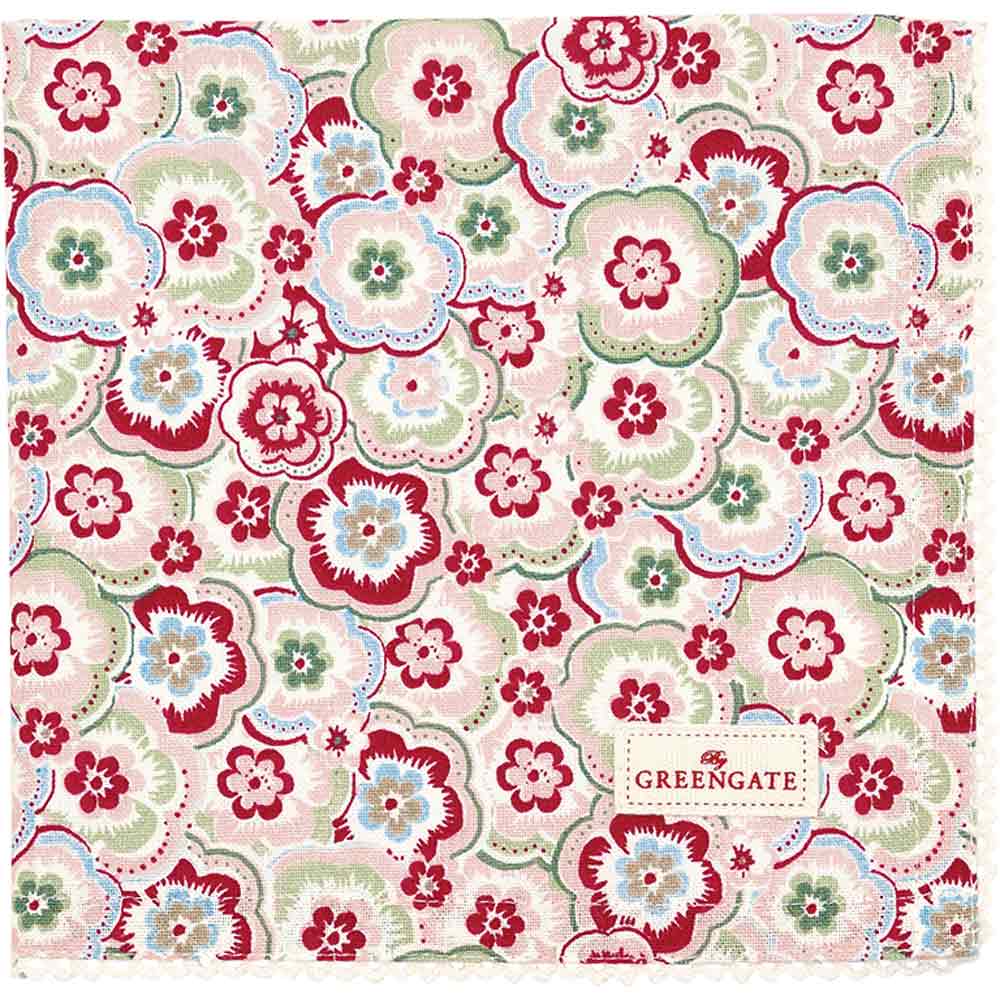 GreenGate - Selma Stoffserviette mit Spitze pale pink