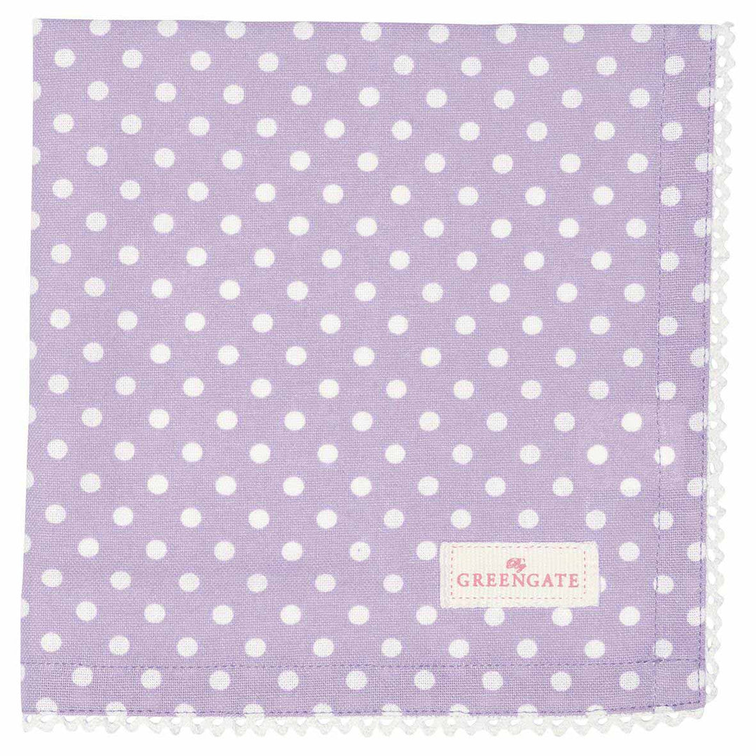 GreenGate - Spot Stoffserviette mit Spitze lavendar
