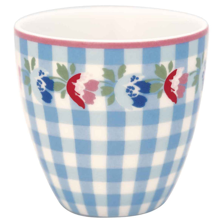 GreenGate - Viola check Mini latte cup pale blue