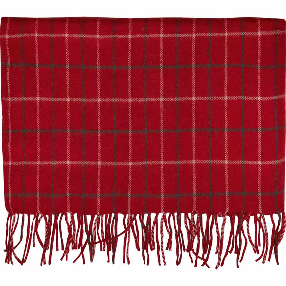 GreenGate - Wolldecke Lyla check red 180 cm x 130 cm