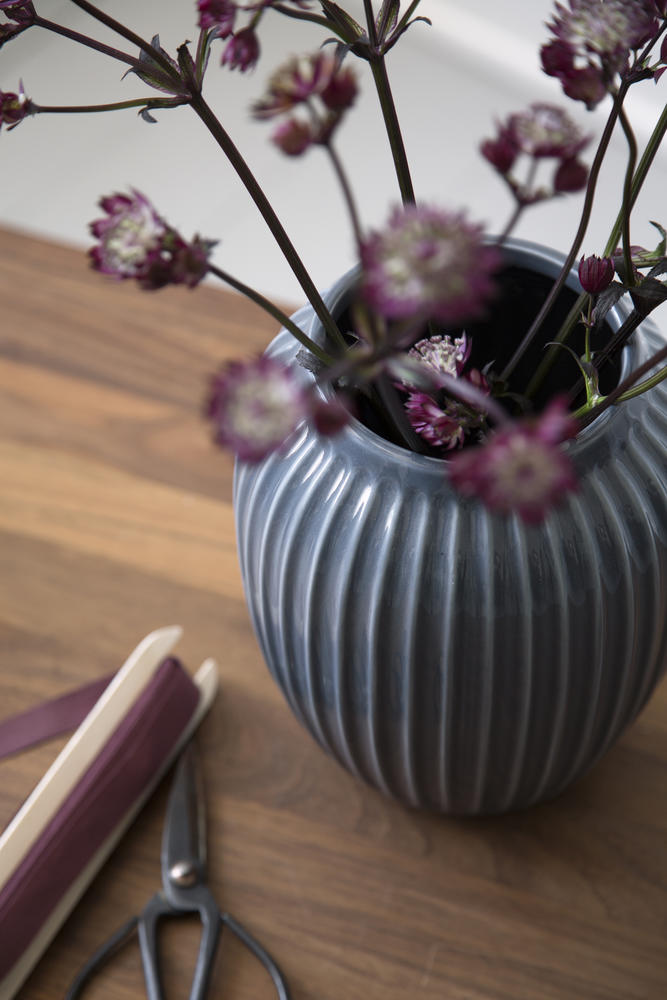 Kähler - Hammershøi Vase anthrazit grau Höhe 20 cm