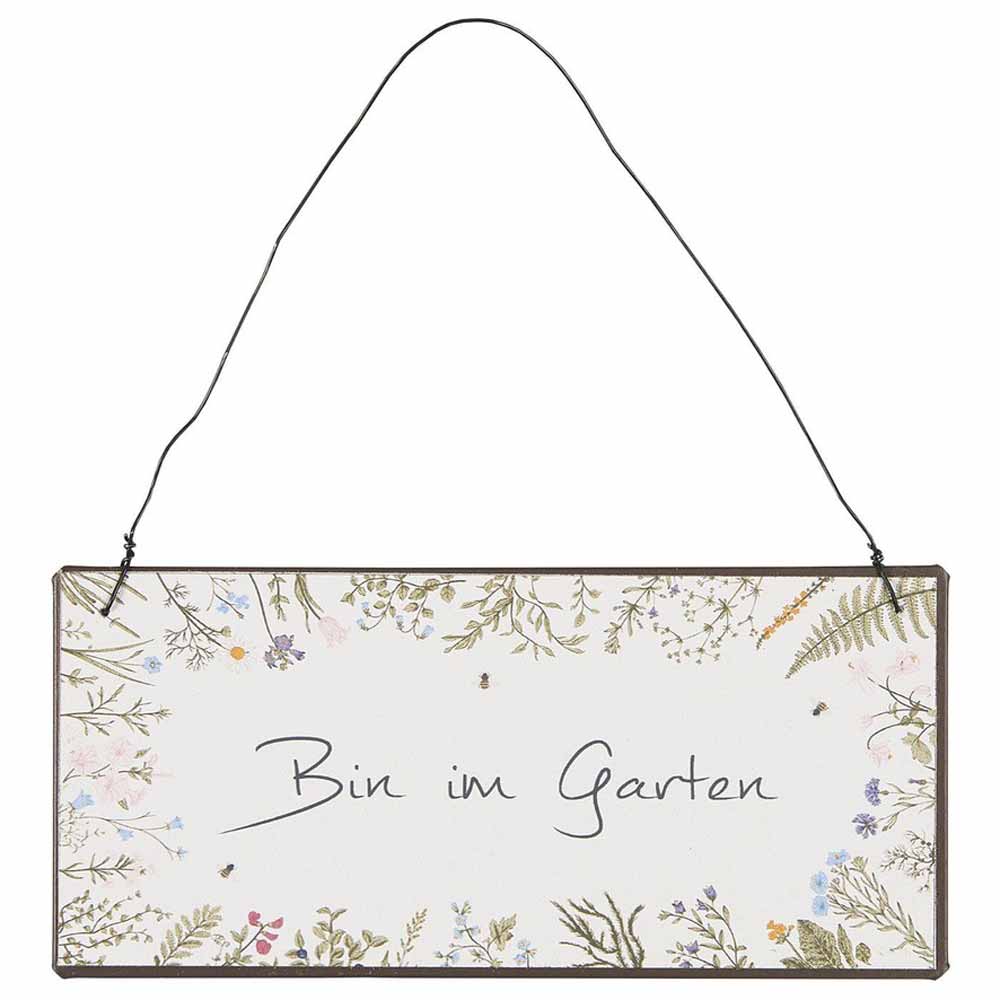 Ib Laursen - Metallschild Bin im Garten Flowers
