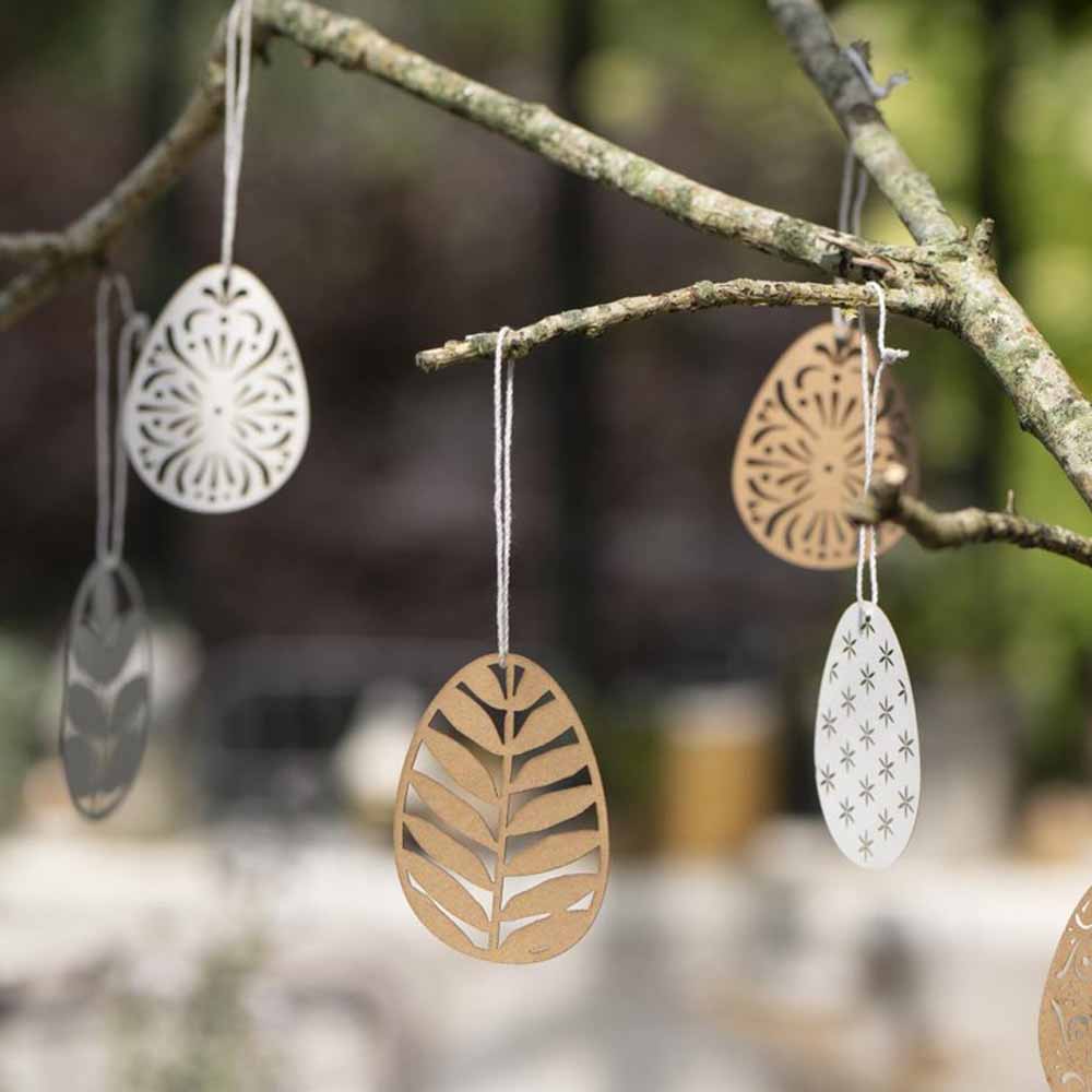 Ib Laursen - Scherenschnitt Ei Osterdeko 4er-Set