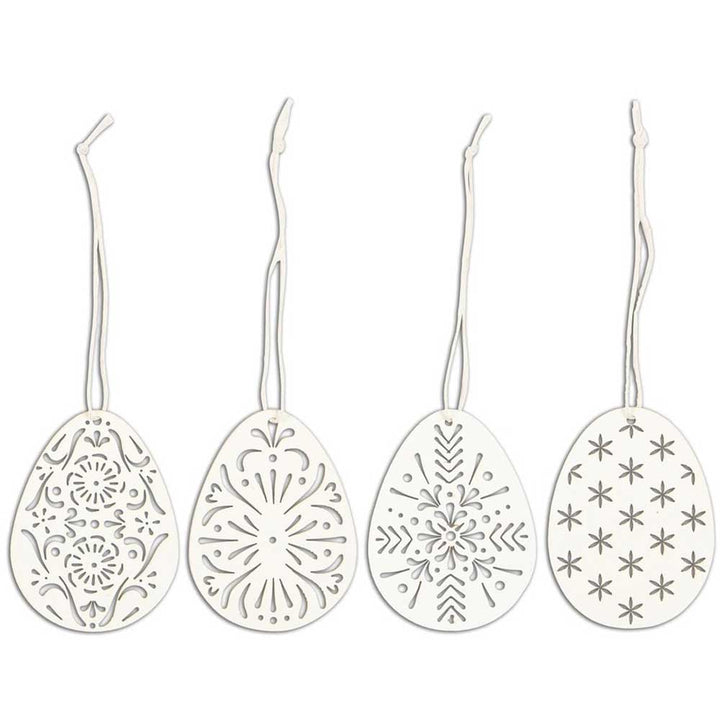 Ib Laursen - Scherenschnitt Ei Osterdeko 4er-Set