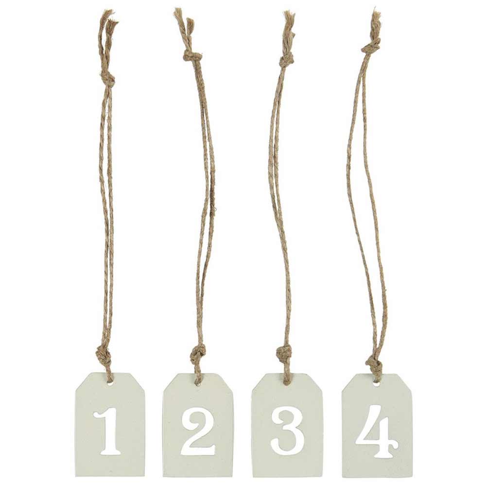 Ib Laursen - Anhänger 1-4 mit Juteschnur butter cream