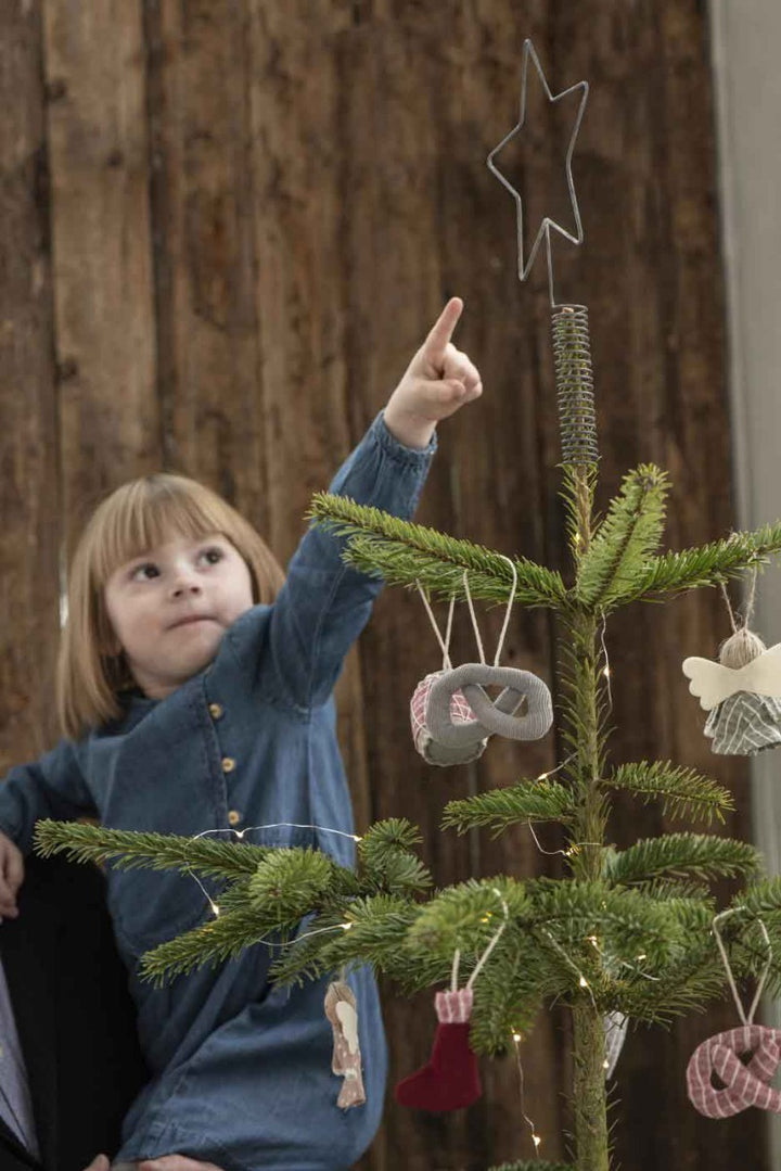 Ib Laursen - Bretzelanhänger aus Stoff Nostalgische Weihnacht 4er-Set