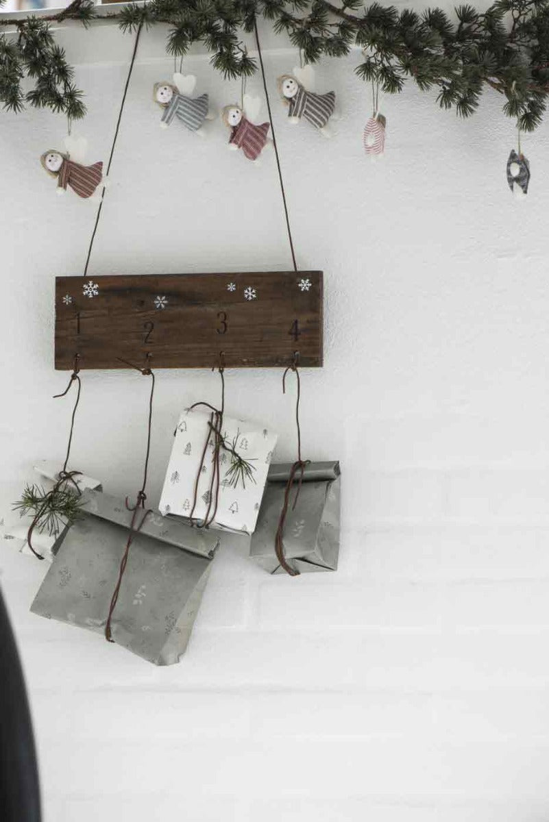 Ib Laursen - Holzschild Adventskalender 1-4