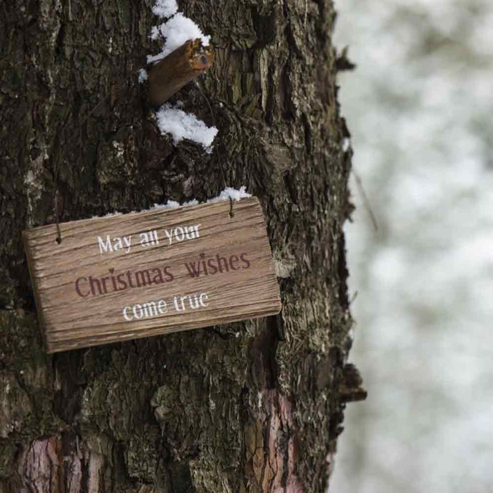 Ib Laursen - Holzschild May all your Christmas wishes come true