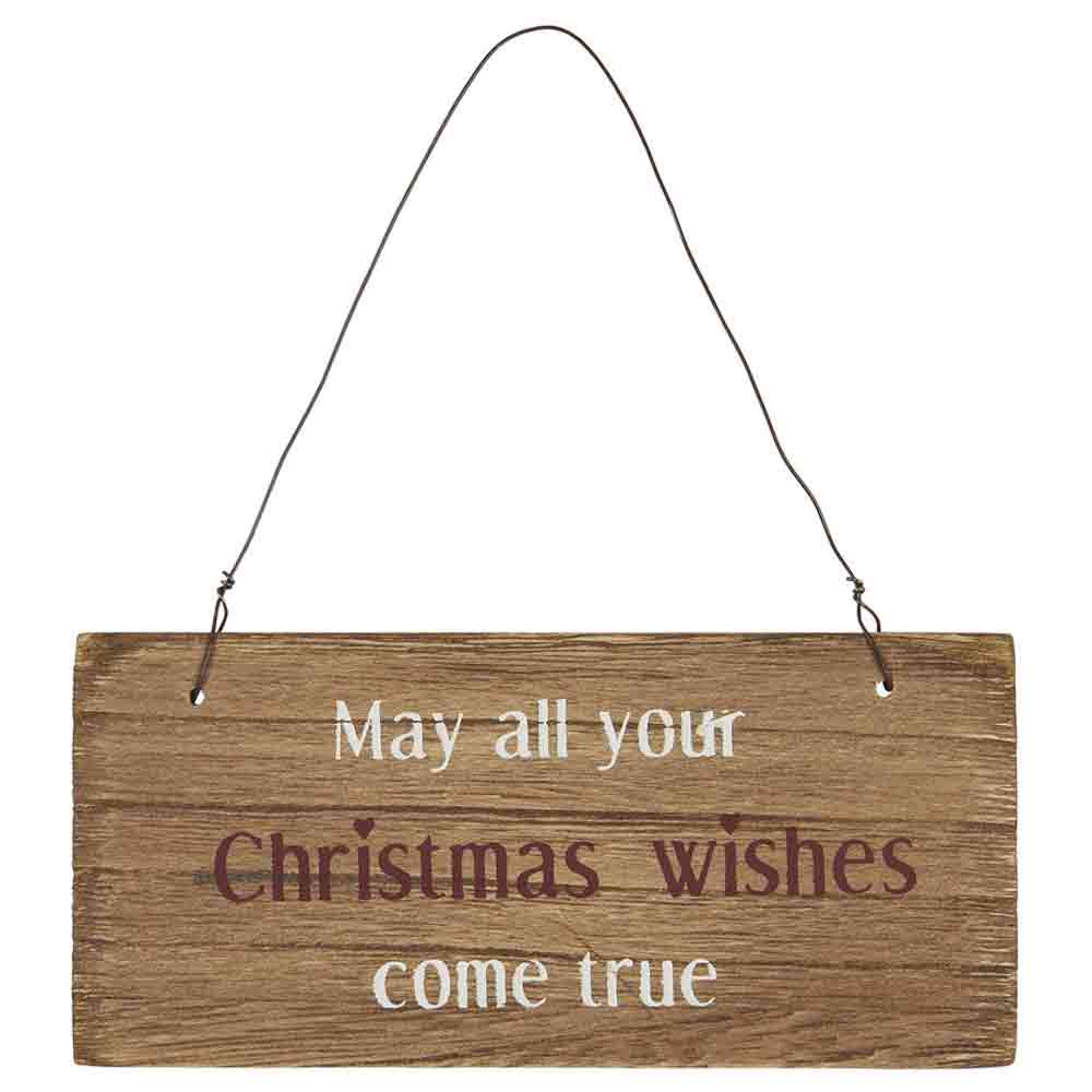 Ib Laursen - Holzschild May all your Christmas wishes come true