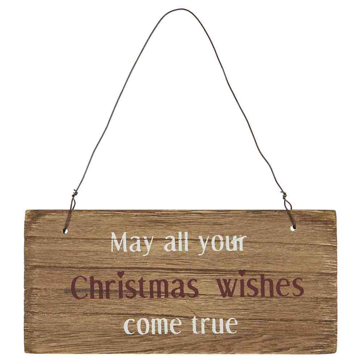 Ib Laursen - Holzschild May all your Christmas wishes come true