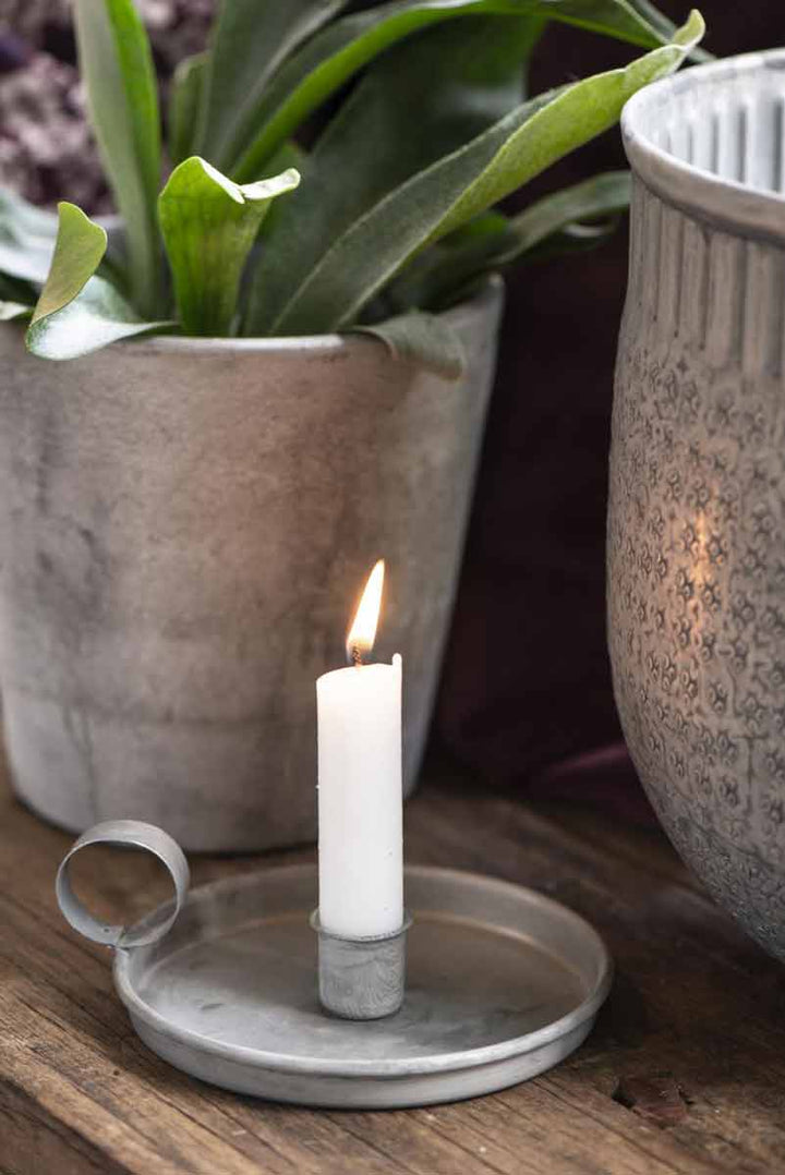 Ib Laursen - Kammerleuchter für Stabkerze grau