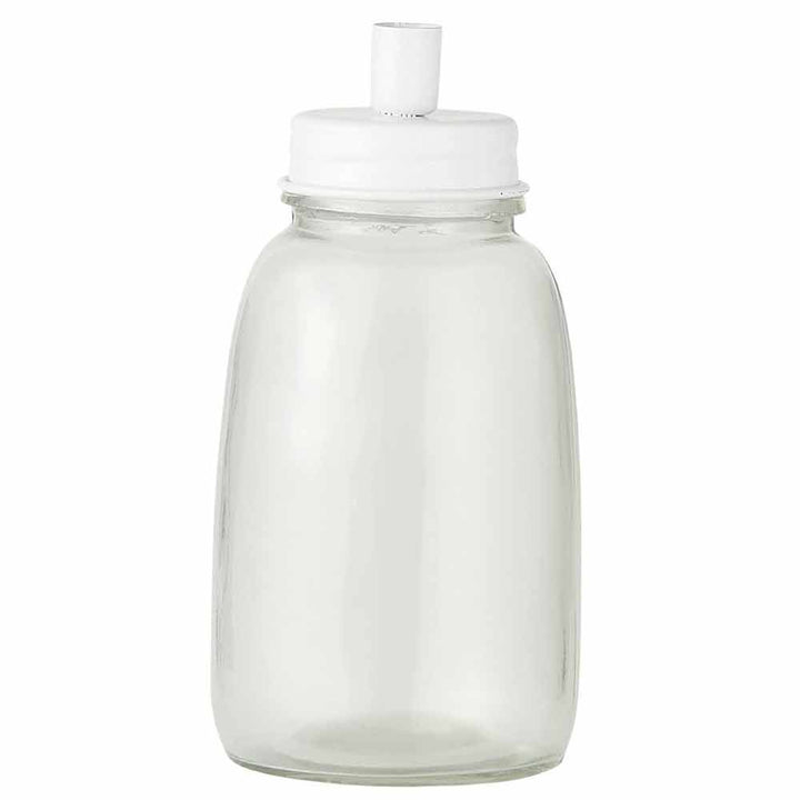 Ib Laursen - Kerzenhalter für dünne Kerzen Metalldeckel länglich weiß