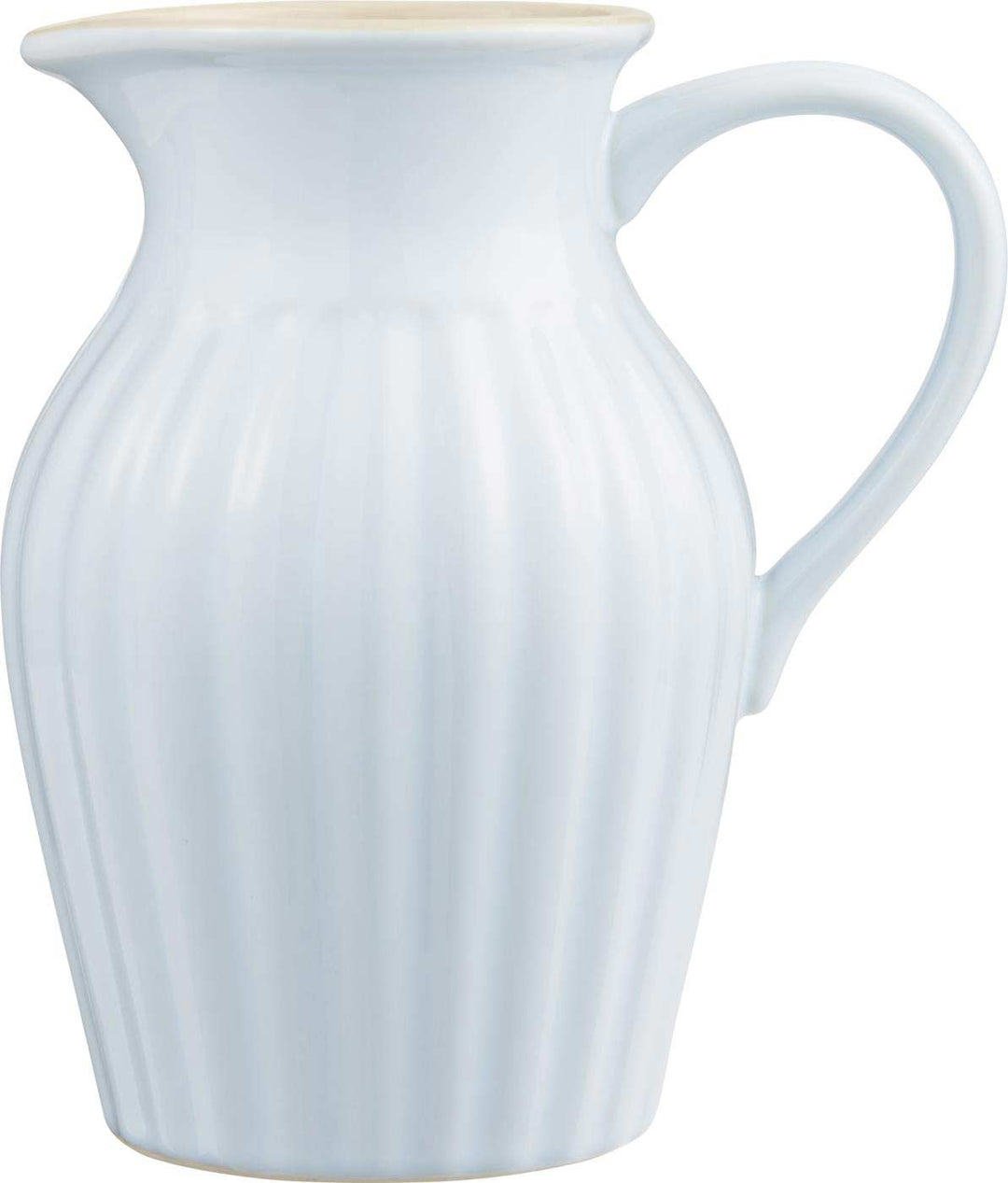 Ib Laursen - Krug Mynte 1,7 Liter mit vertikalem Rippendesign, großem Henkel und Ausguss.