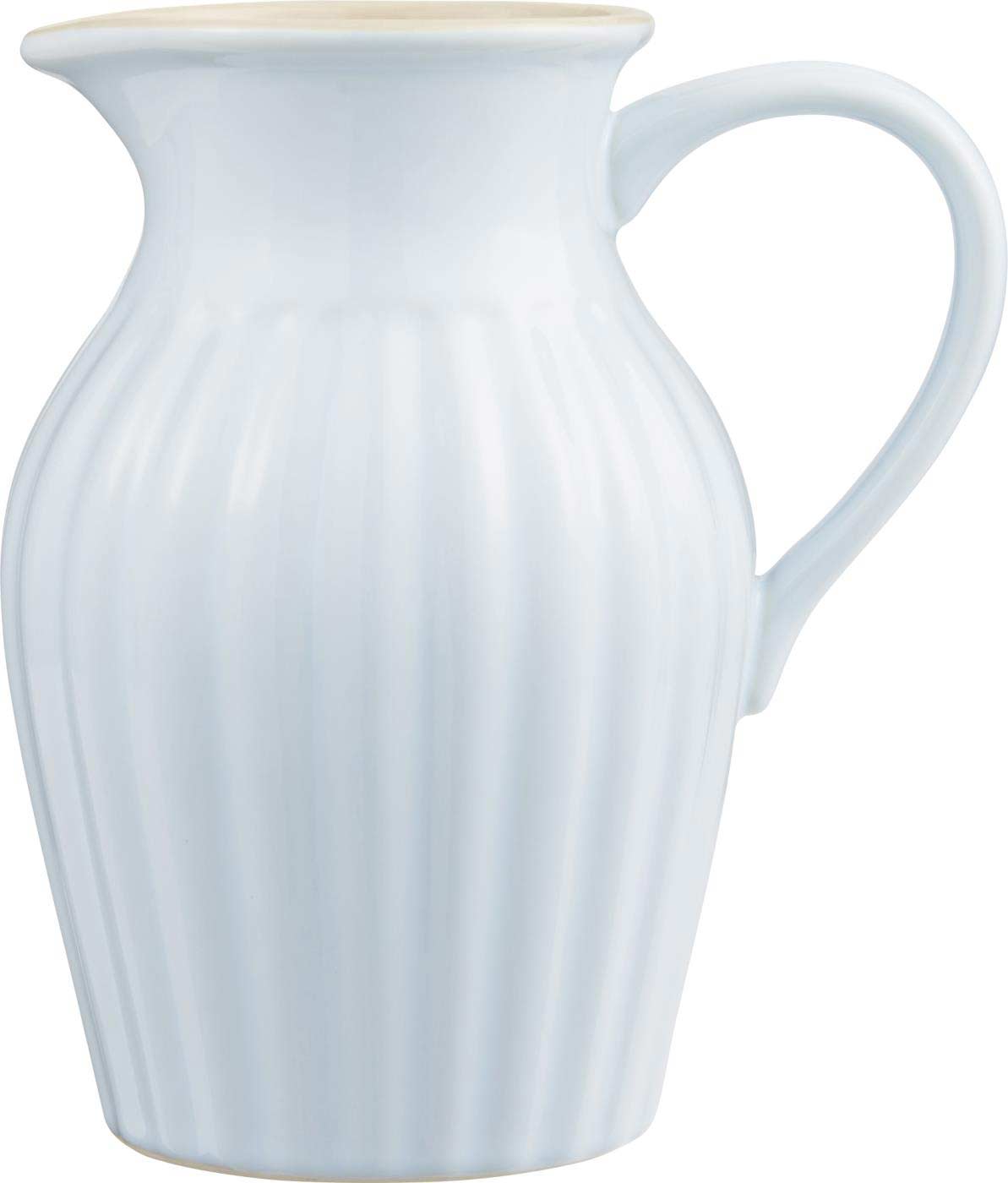 Ib Laursen - Krug Mynte 1,7 Liter mit vertikalem Rippendesign, großem Henkel und Ausguss.