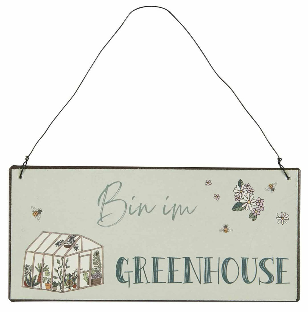 Ib Laursen - Metallschild Bin im Greenhouse