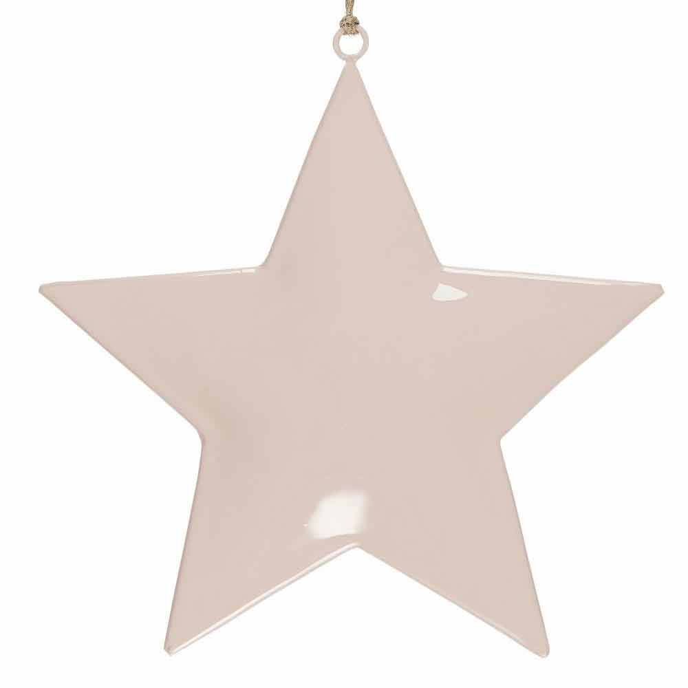 Ib Laursen - Metallstern hängend mit Juteschnur 20 cm rosa