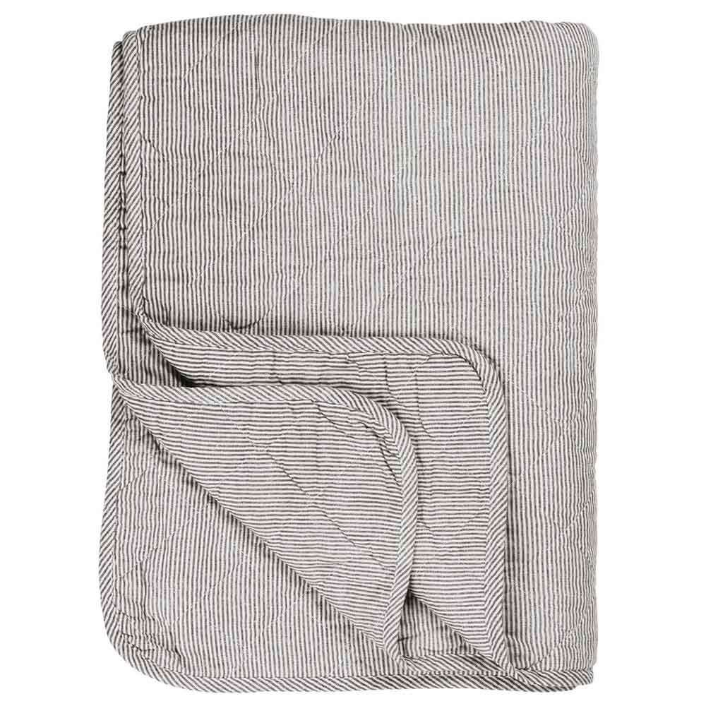Ib Laursen - Quilt weiß-grau gestreift