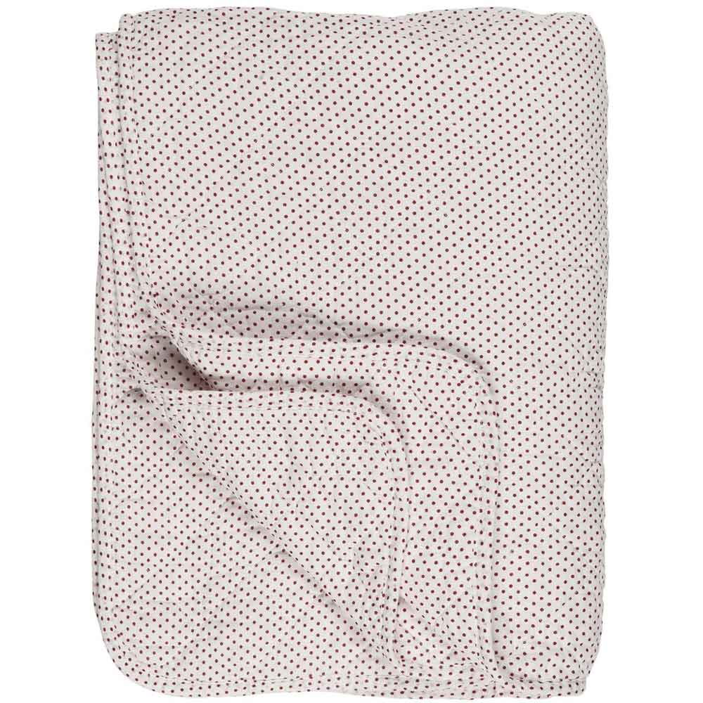 Ib Laursen - Quilt weiß mit roten Pünktchen
