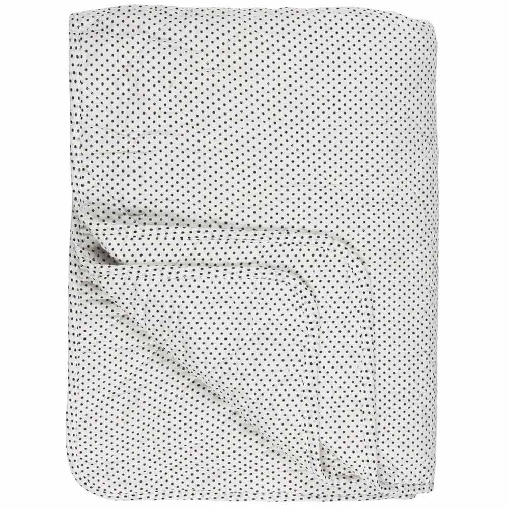 Ib Laursen - Quilt weiß mit schwarzen Pünktchen