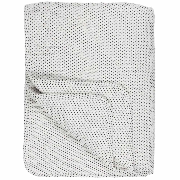 Ib Laursen - Quilt weiß mit schwarzen Pünktchen