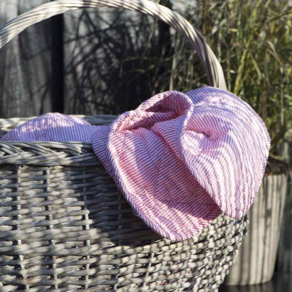 Ib Laursen - Quilt weiß-rot gestreift