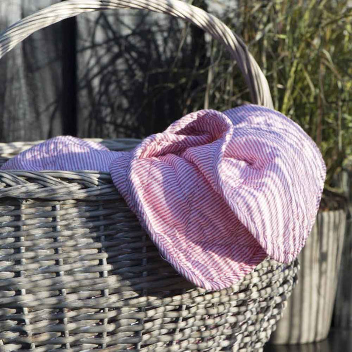 Ib Laursen - Quilt weiß-rot gestreift