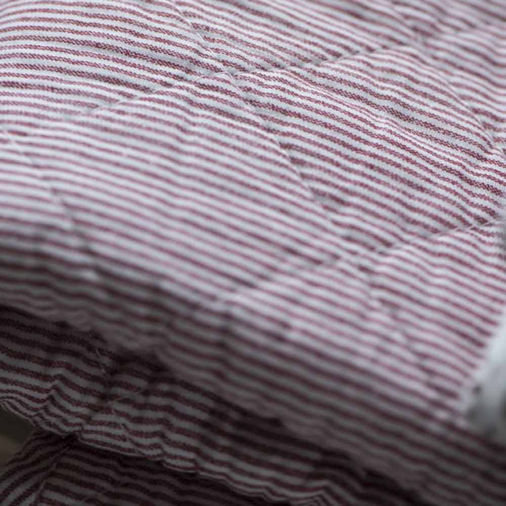 Ib Laursen - Quilt weiß-rot gestreift