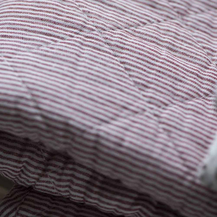 Ib Laursen - Quilt weiß-rot gestreift