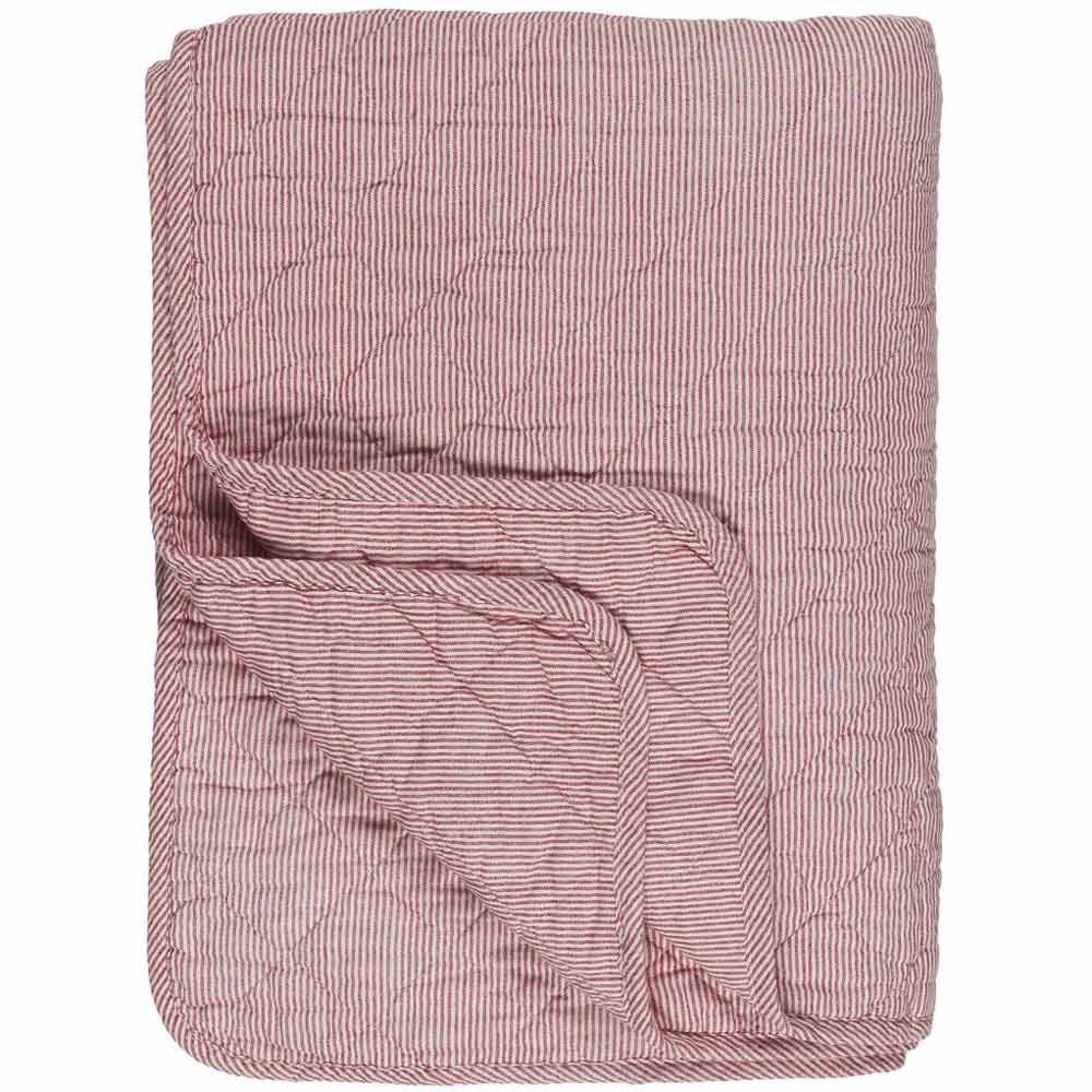 Ib Laursen - Quilt weiß-rot gestreift