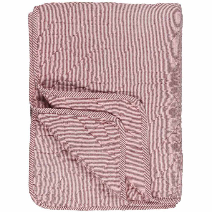 Ib Laursen - Quilt weiß-rot gestreift