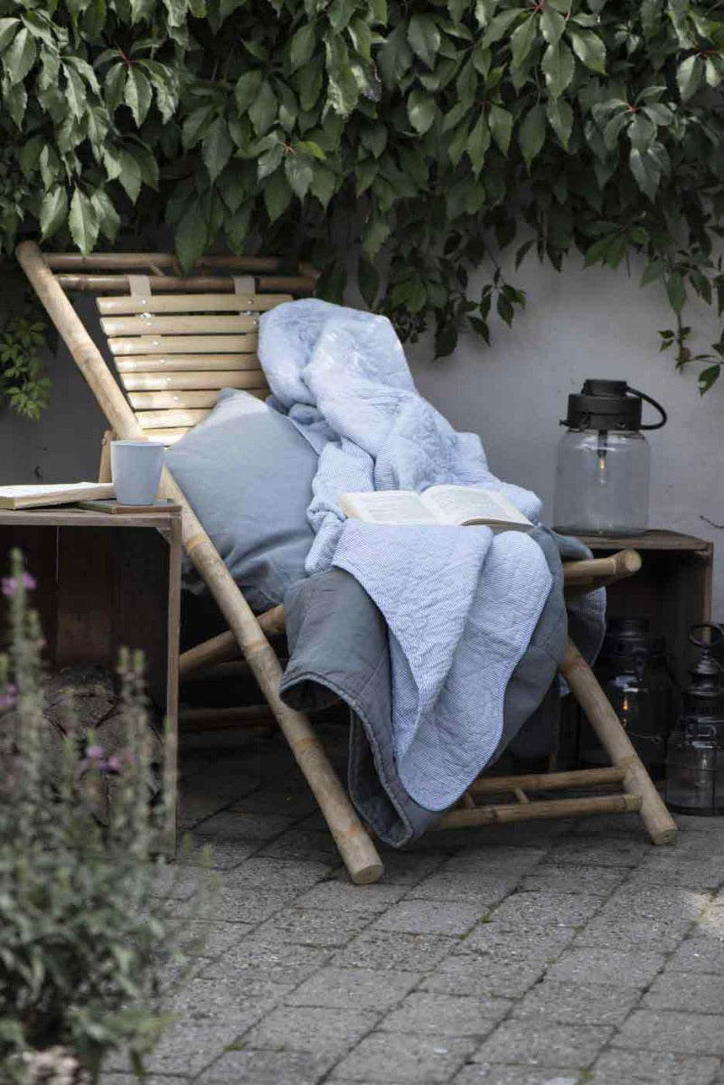 Ib Laursen - Quilt weiß-blau gestreift
