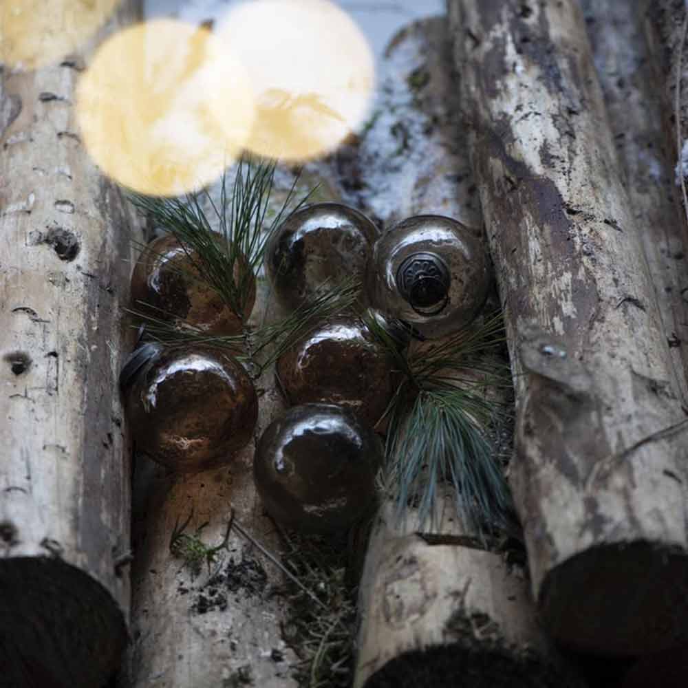 Ib Laursen - Tüte mit 8 gleichen Weihnachtskugeln mini chocolate