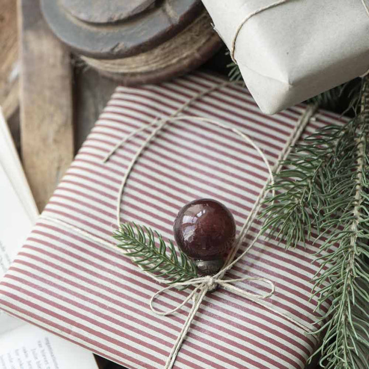 Ib Laursen - Tüte mit 8 gleichen Weihnachtskugeln mini coral almond