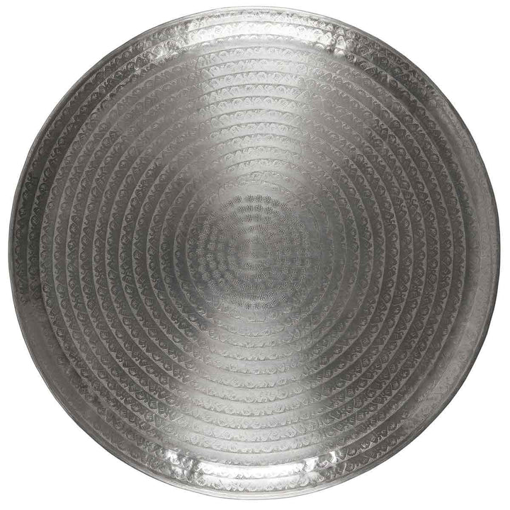 Ib Laursen - Tablett mit Blattmuster antikes Silberfinish 56 cm