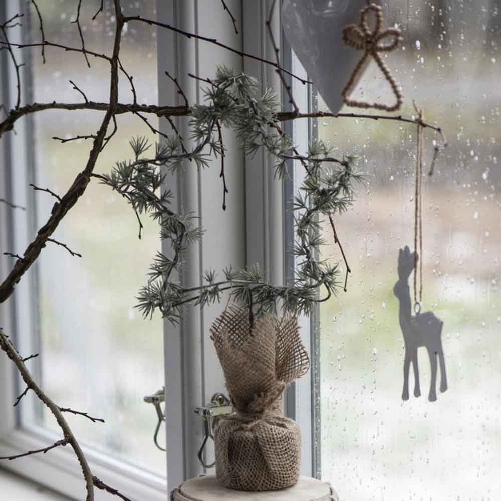 Ib Laursen - Zederstern unecht mit Jutetopf