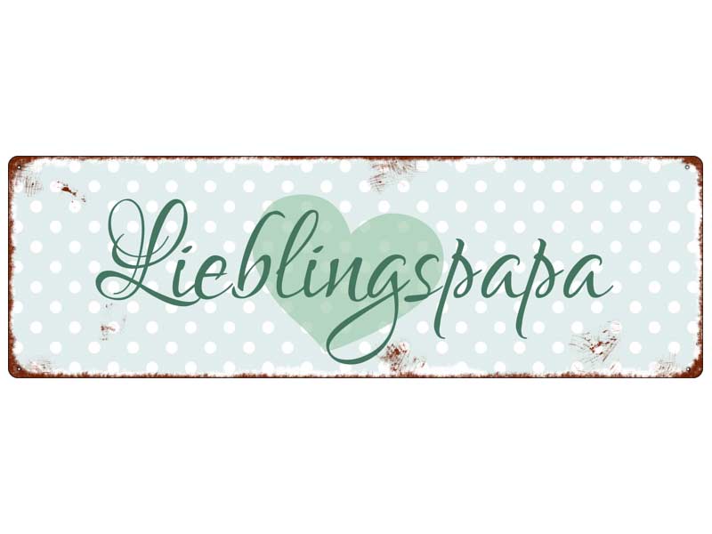 Interluxe Metallschild Lieblingspapa
