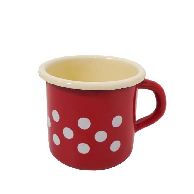 Isabelle Rose - Kaffeebecher Emaille mit Punkte