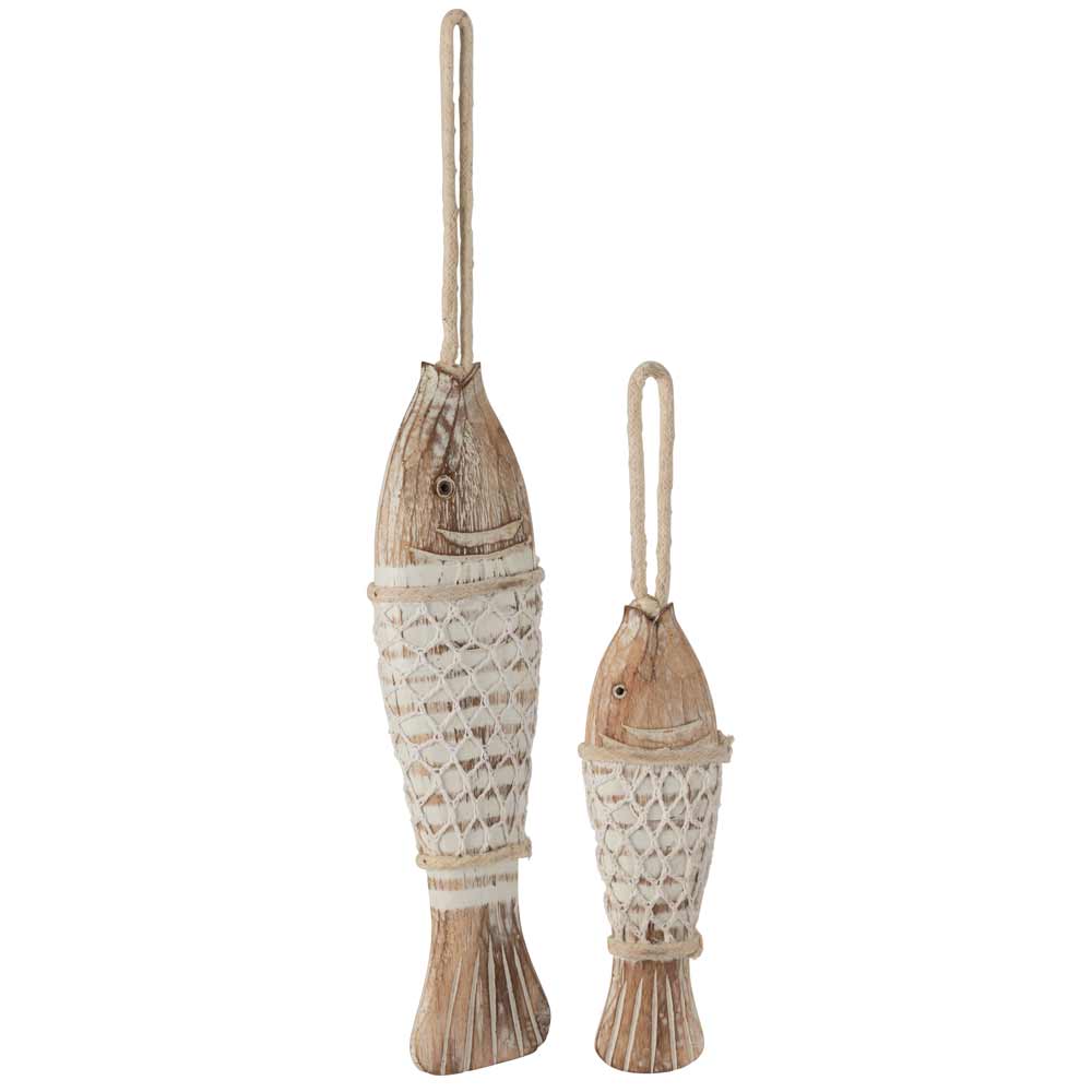 J-Line - Fische aus Holz Albasia 2er-Set