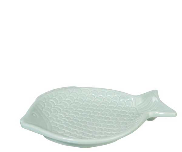 J-Line - Fischschale Keramik mint