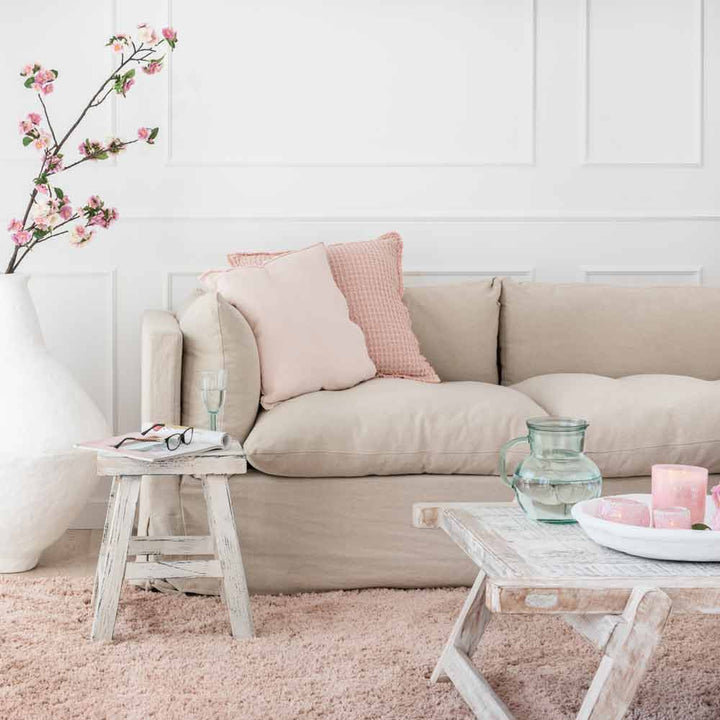 J-Line - Kissen Waffelmuster Rosa